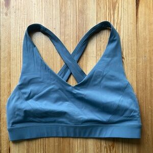 Lululemon Blue Cross-Back Sports Bra